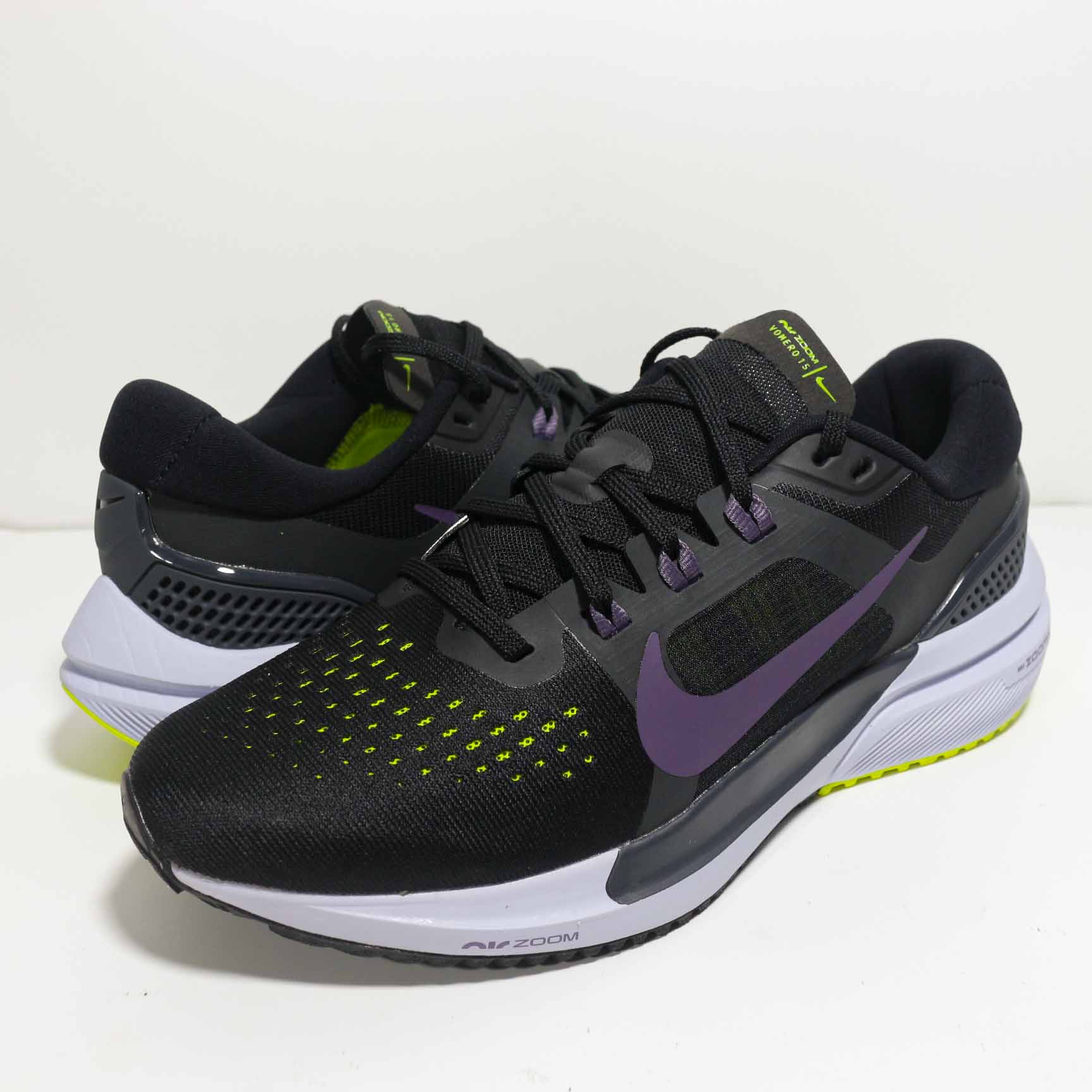 NIKE Air ZoomVomero 15 Black Purple Yellow Shoes - Click Image to Close